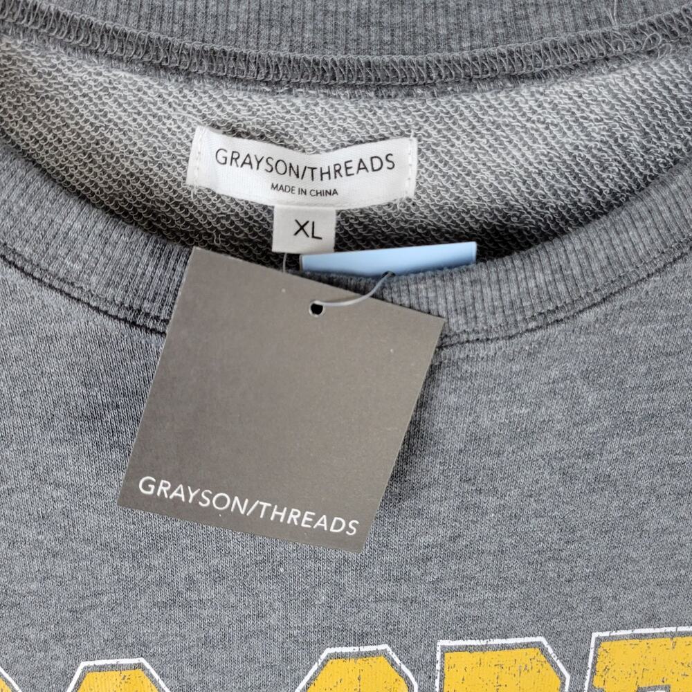 Grayson Threads Gray Lightweight Sweatshirt Dress "Boo Crew 31", Size XL, NWT - Picture 6 of 6